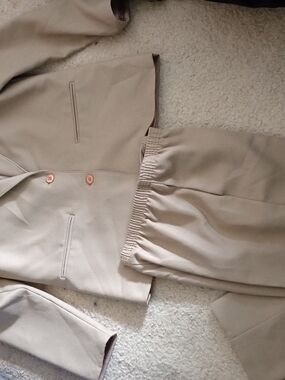 Beige Heather Blend Jacket & Pants Wide Leg From  Graff